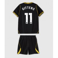 Stroje piłkarskie Chelsea Jamie Gittens #11 Koszulka Wyjazdowej dla dzieci 2026-27 Krótki Rękaw (+ szorty)